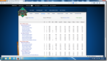 standings